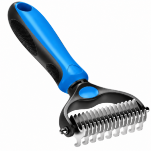 Pet Dematting Comb – Stainless Steel Undercoat Rake & Deshedding Grooming Tool for Dogs and Cats