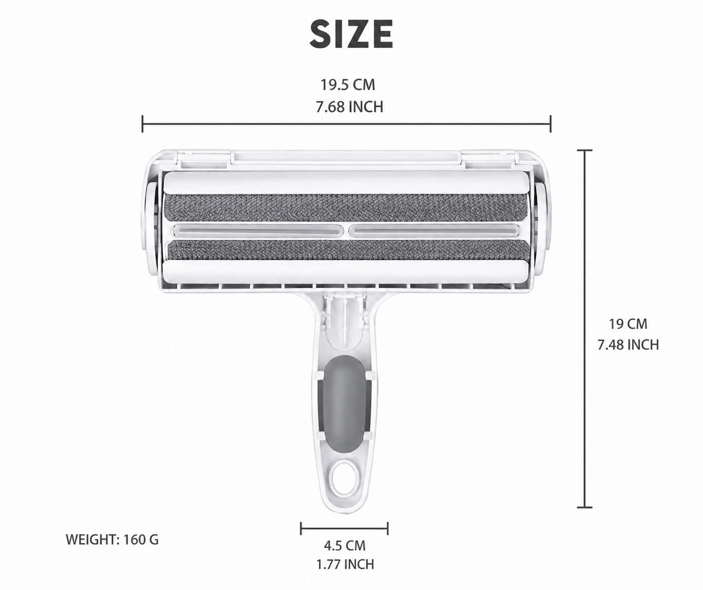 Reusable Pet Hair Remover Roller – Self-Cleaning Lint Roller for Furniture & Clothing - Image 3