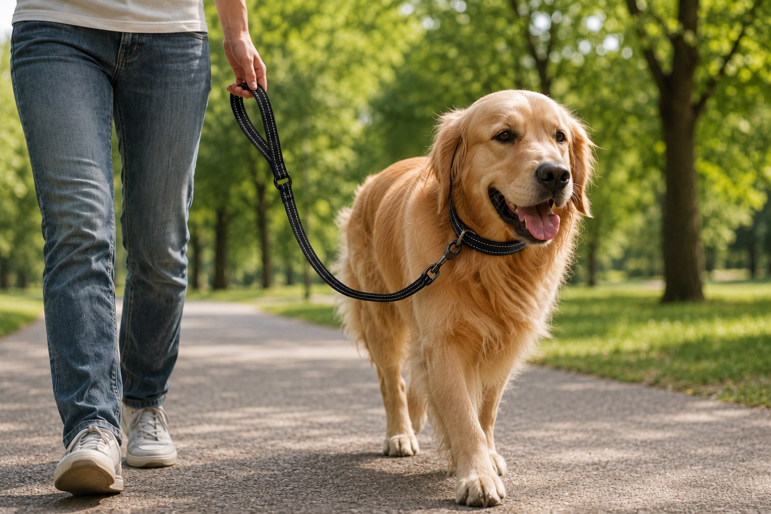 Reflective Dog Leash with Padded Handle – Heavy Duty Nylon Pet Walking Lead - Image 4